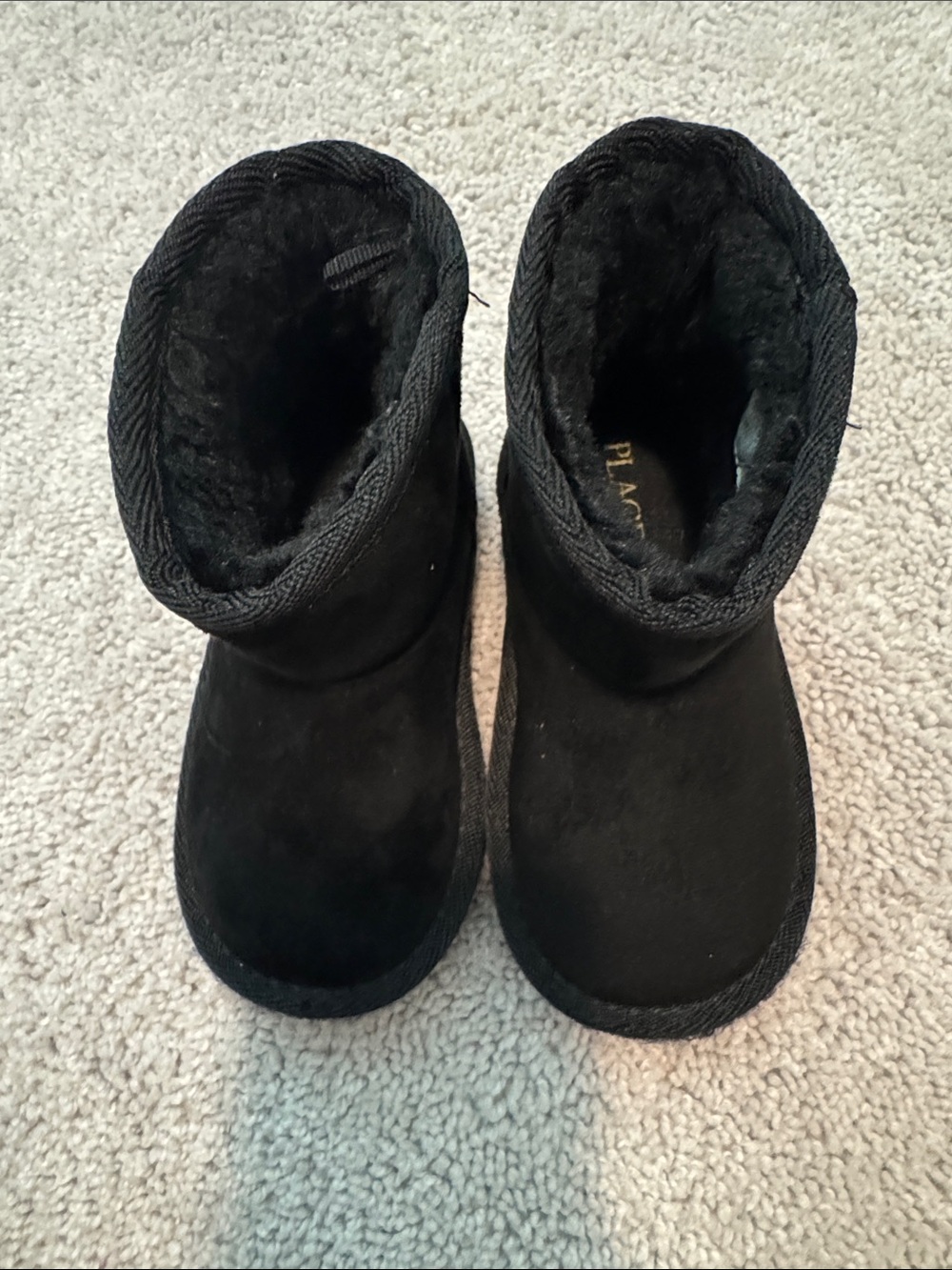 The Children's Place Black Plush-Lined Kids Boots
